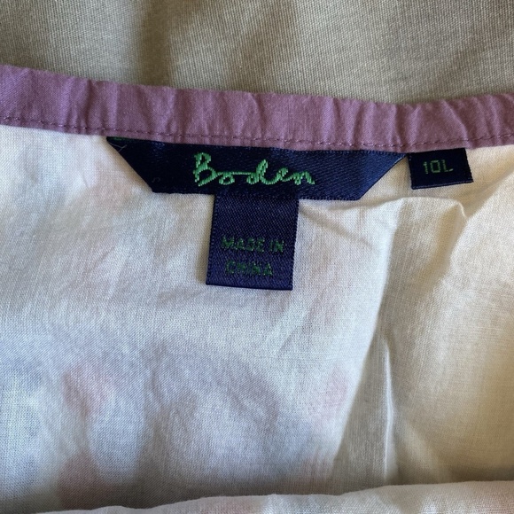 Boden Fit And Flare Womens 10L Purple Tan Stipe Flared A-Line Boho - Picture 8 of 12